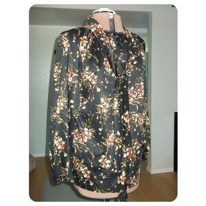 Teddi Women's Plus Size 1X Blouse Polyester Top Tie or Belt Shirt Raglan Sleeve